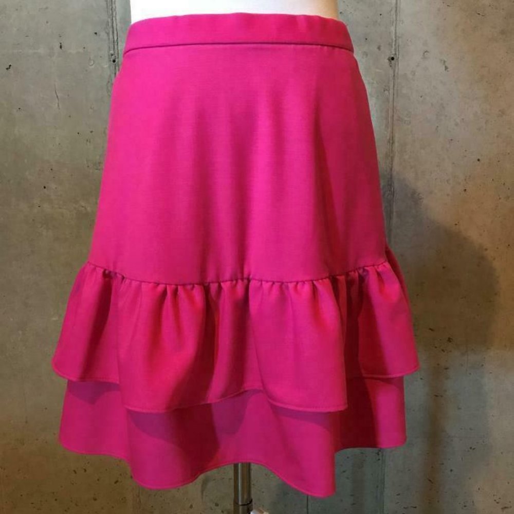 NWT JCrew $98 Wool Flannel Ruffle Skirt G7119